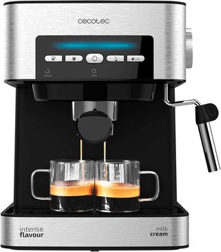 Cecotec cafetera espresso con vaporizador acero