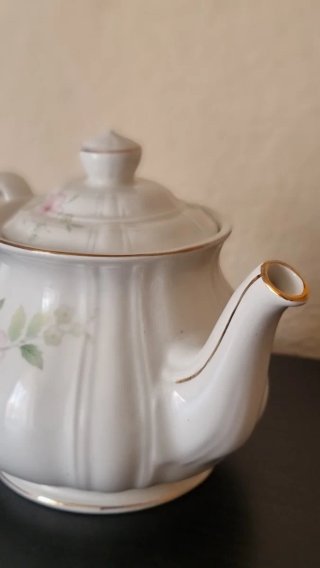 Tetera Sadler Vintage Porcelana Flores Rosas