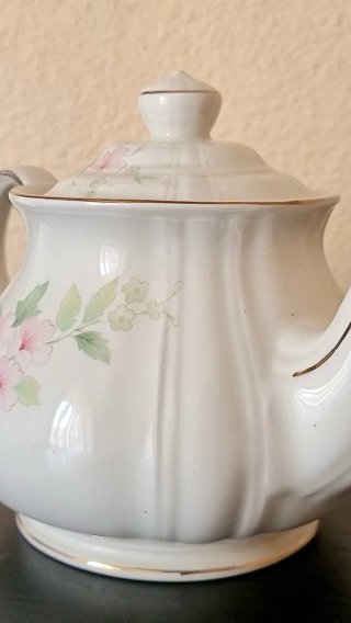 Tetera Sadler Vintage Porcelana Flores Rosas