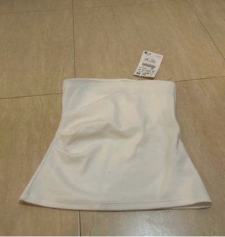 Top blanco sin mangas talla única