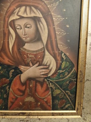 Cuadro Virgen Cuzqueña Marco Dorado