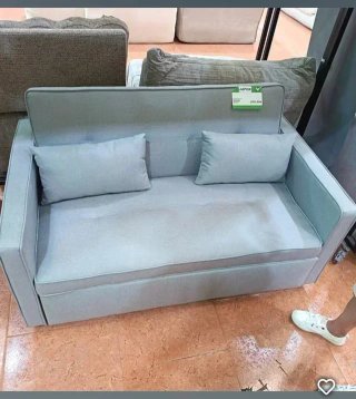 Sofá Cama Gris Tela