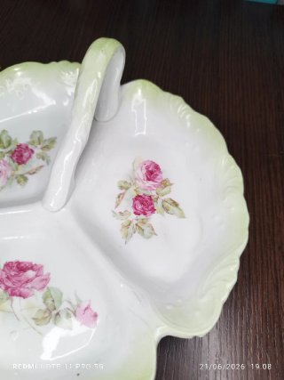 Bandeja Porcelana Vintage Flores