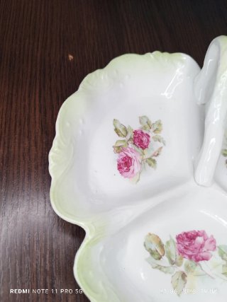Bandeja Porcelana Vintage Flores