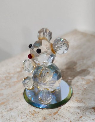 Piccola statuina Orsetto in cristallo luminoso