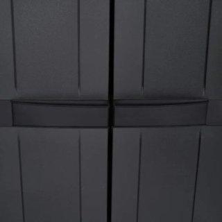 Armario Almacenaje Exterior PP Negro 65x37x165cm