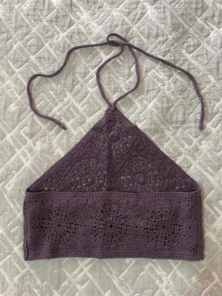 Top Crochet Morado Pull&Bear