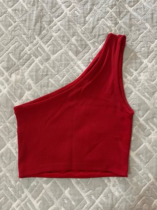 Top Rojo Asimétrico pull&bear