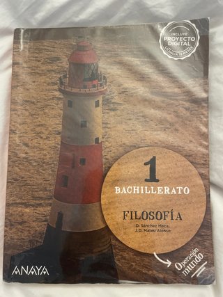 Filosofía 1 Bachillerato operación mundo Anaya