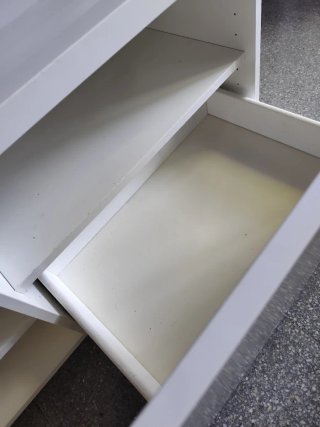 Mueble TV Ikea Blanco y Madera