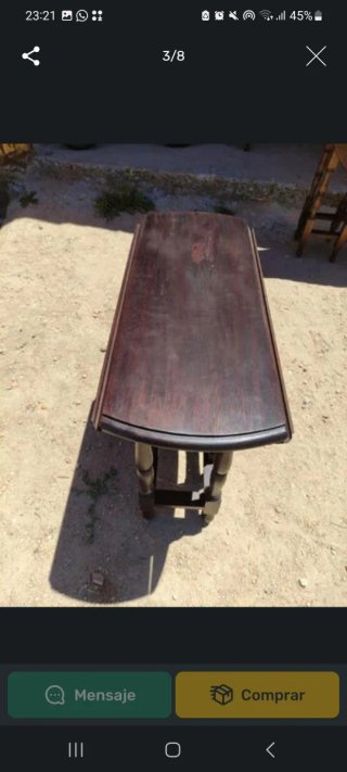 Mesa de madera plegable