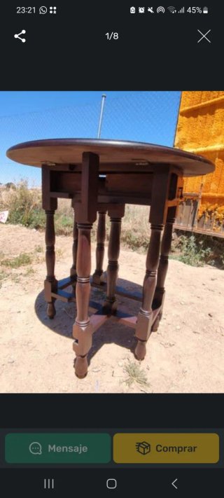 Mesa de madera plegable