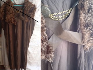Traje Medieval Capa Guerrero Marrón Talla XL