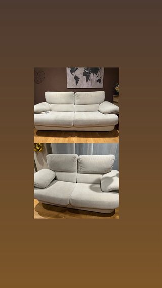 Conjunto 2 sofás tela beige