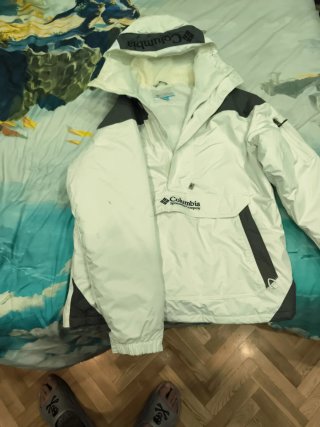 Cazadora Columbia Nieve Blanca y Gris