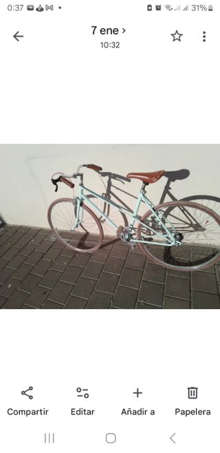 Bicicleta de paseo vintage azul