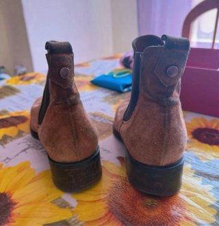 Botas Chelsea Ante Mujer Marrón