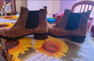 Botas Chelsea Ante Mujer Marrón