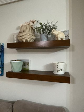 Baldas flotantes Banak madera maciza 23x8x90