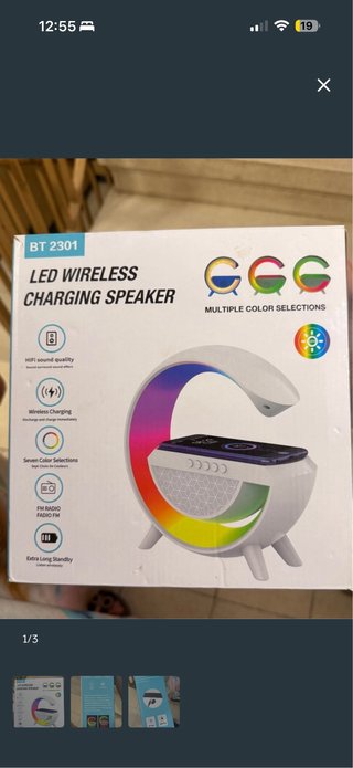 Altavoz LED BT 2301 con Carga Inalámbrica