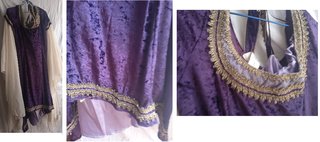 Traje Medieval Mujer Talla M Morado Dorado