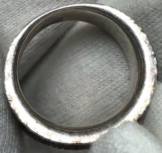 Anello in Argento Sterling Testurizzato Grande + Regalo