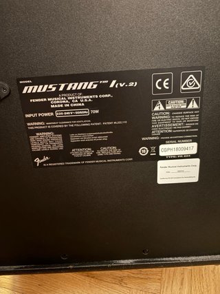 Amplificador Fender Mustang V2 Guitarra