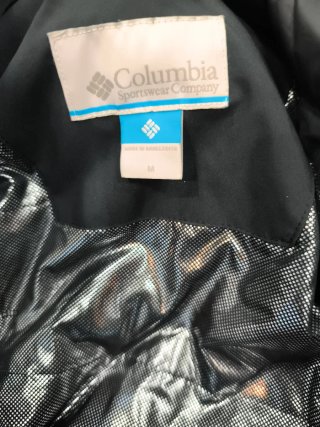 Cazadora Columbia Negra Impermeable