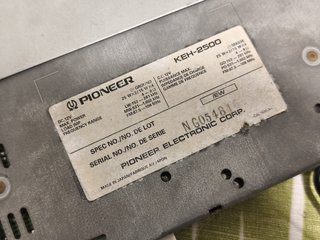 Radio Cassette Pioneer KEH-2500