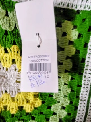 Top de Croché Estilo Granny Square 100% Algodón