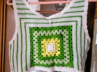 Top de Croché Estilo Granny Square 100% Algodón