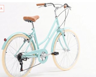 Bicicleta de paseo color menta. Marca biciclasica