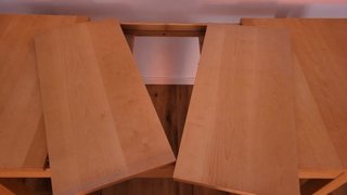 Mesa de comedor extensible de madera
