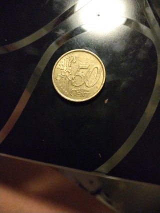 Moneda 50 céntimos Italia 2002
