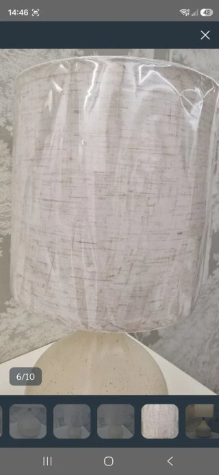 2 Lámparas Mesita Noche Cerámica Beige