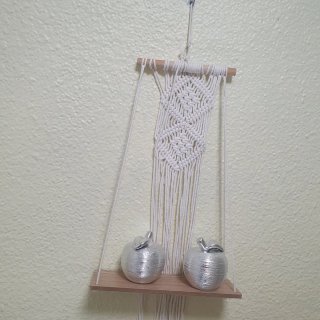 Estantería Macramé con Decoración Manzanas