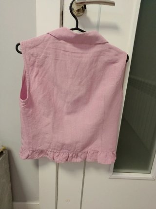 Conjunto lino rosa: camisa y falda