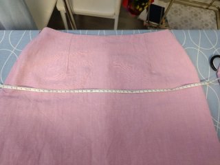 Conjunto lino rosa: camisa y falda