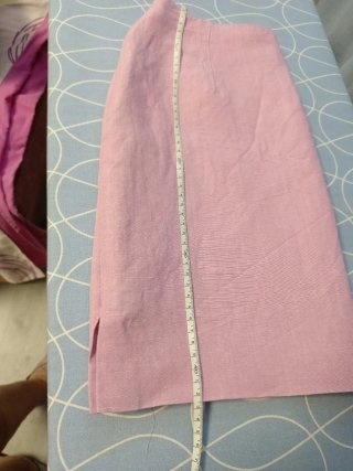 Conjunto lino rosa: camisa y falda