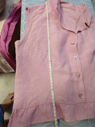 Conjunto lino rosa: camisa y falda