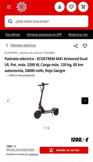 Patinete Eléctrico ECOXTREM M41 Armored Dual