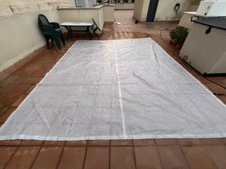 Lona toldo transparente 3x3m 140g/m2