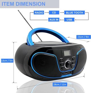 LP-D02 Reproductor CD portátil Bluetooth FM