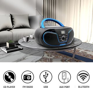 LP-D02 Reproductor CD portátil Bluetooth FM