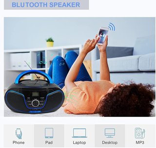 LP-D02 Reproductor CD portátil Bluetooth FM