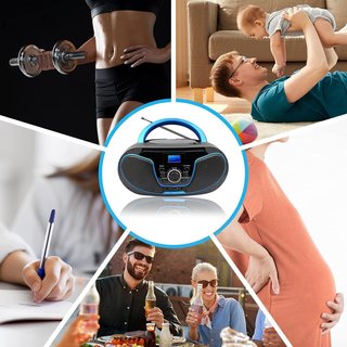LP-D02 Reproductor CD portátil Bluetooth FM