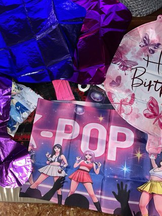 Decoración K-pop Globos Estrellas y Nota Musical