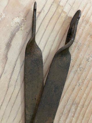 Tijeras antiguas de hierro forjado