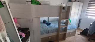 Tren juvenil con armario y cama