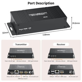 BolAAzuL extensor KVM HDMI USB 1080P